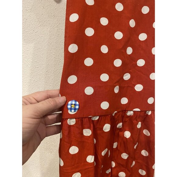 Matilda Jane Romper Girls 8 Red White Polka Dot Blue Most Magical Day Ruffle - Picture 4 of 7